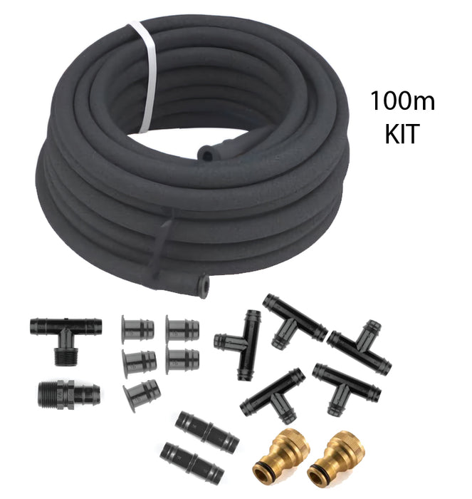 100m Hedge Watering Soaker Hose Kit